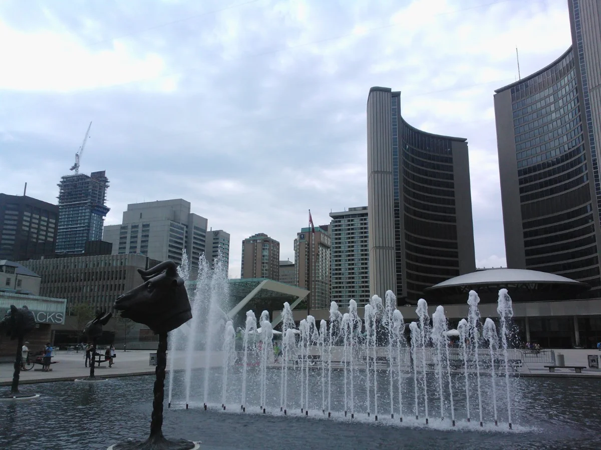 Toronto City Hall viewed from Nathan Phillips Square